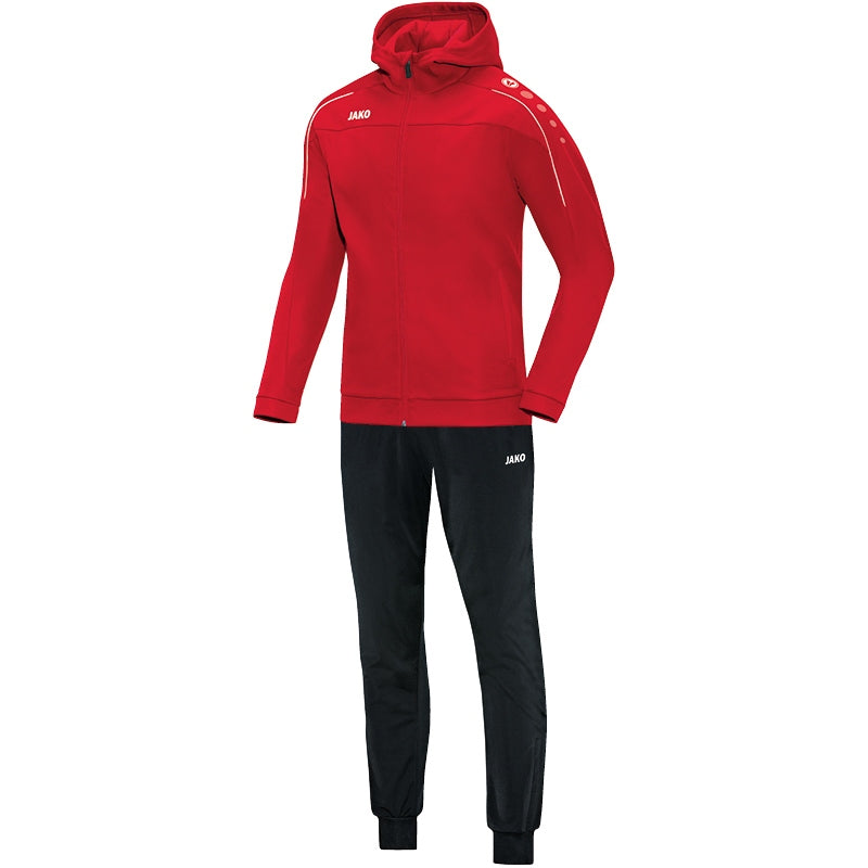 JAKO Trainingsanzug Polyester Classico mit Kapuze Unisex Rot