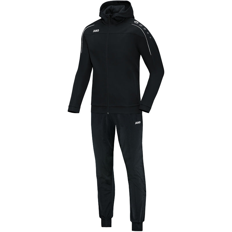 JAKO Trainingsanzug Polyester Classico mit Kapuze Unisex Schwarz