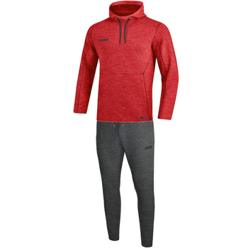 JAKO Jogginganzug Premium Basics mit Kapuzensweat Damen Rot