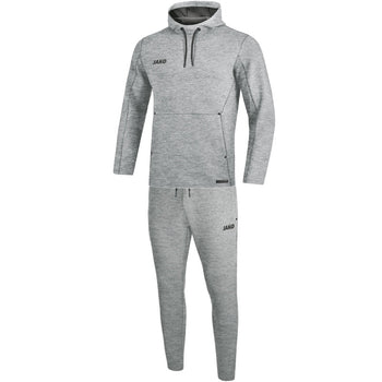 JAKO Jogginganzug Premium Basics mit Kapuzensweat Unisex Grau