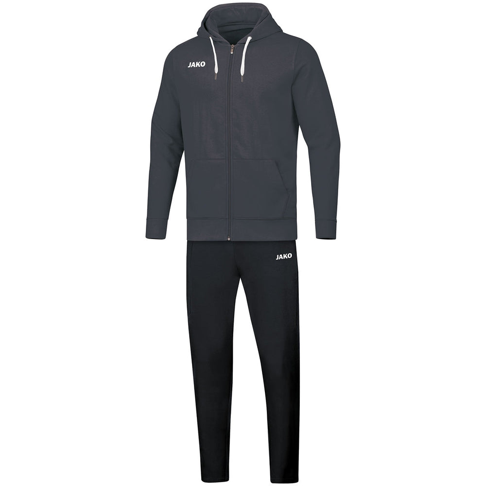 JAKO Jogginganzug Base mit Kapuze Unisex Grau
