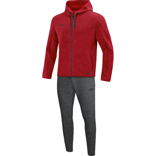 JAKO Jogginganzug Premium Basics mit Kapuze Damen Rot