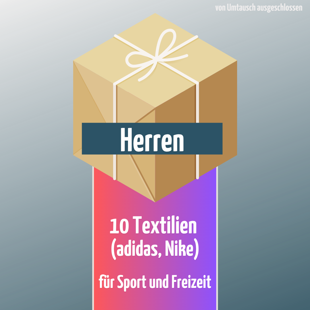 🎁 MYSTERY BOX adidas + Nike: 10 Sport-Textilien (Herren)