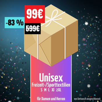 🎁 MYSTERY BOX für Damen+Herren (Unisex): 20 Sport-Textilien