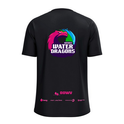 OOWV T-Shirt One Cotton Unisex Schwarz (6101-800, Monogram:Pink)