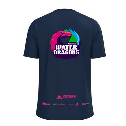 OOWV T-Shirt One Cotton Unisex Blau (6101-900, Monogram:Pink)