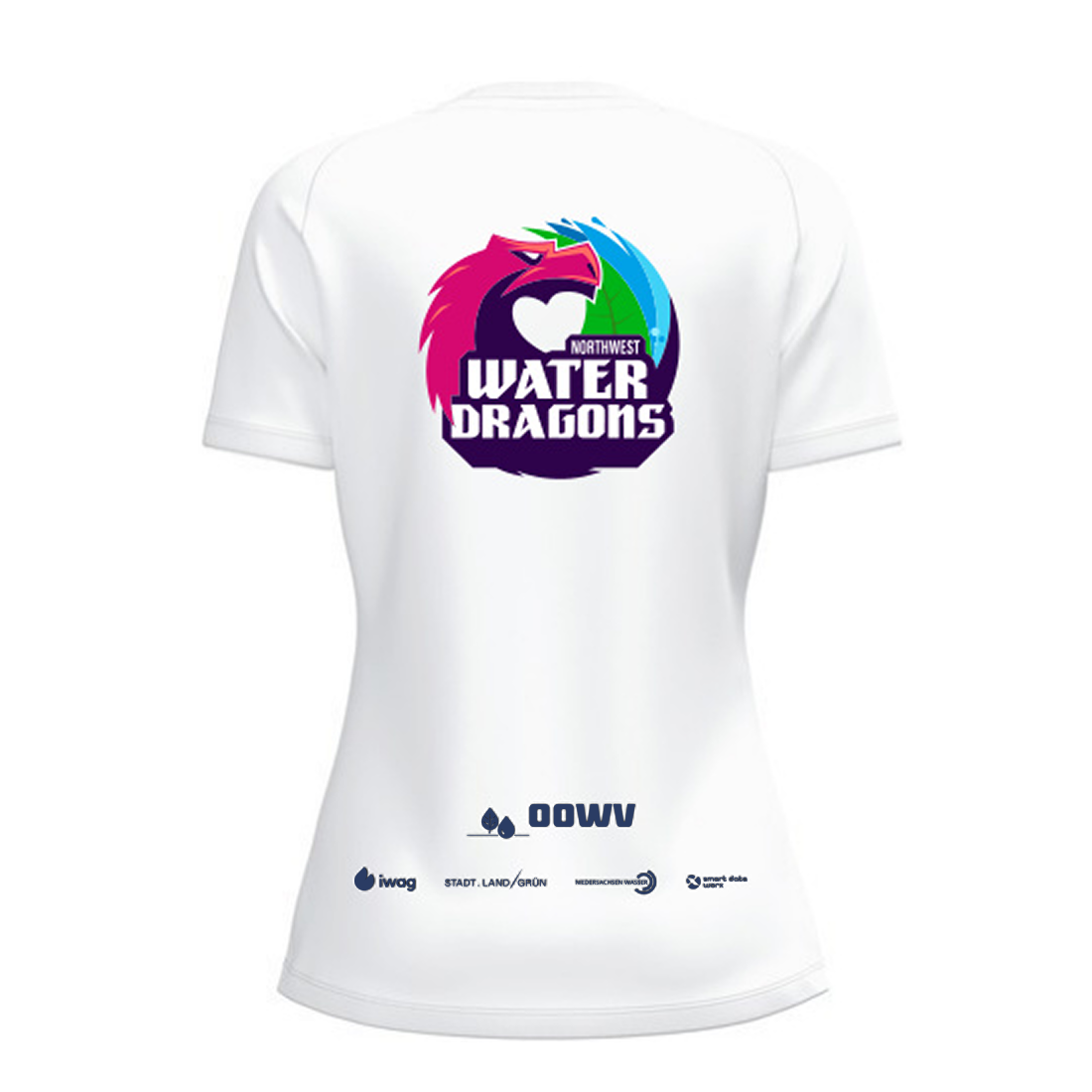 OOWV T-Shirt One Cotton Damen Weiß (6101D-000, Monogram:Lila)
