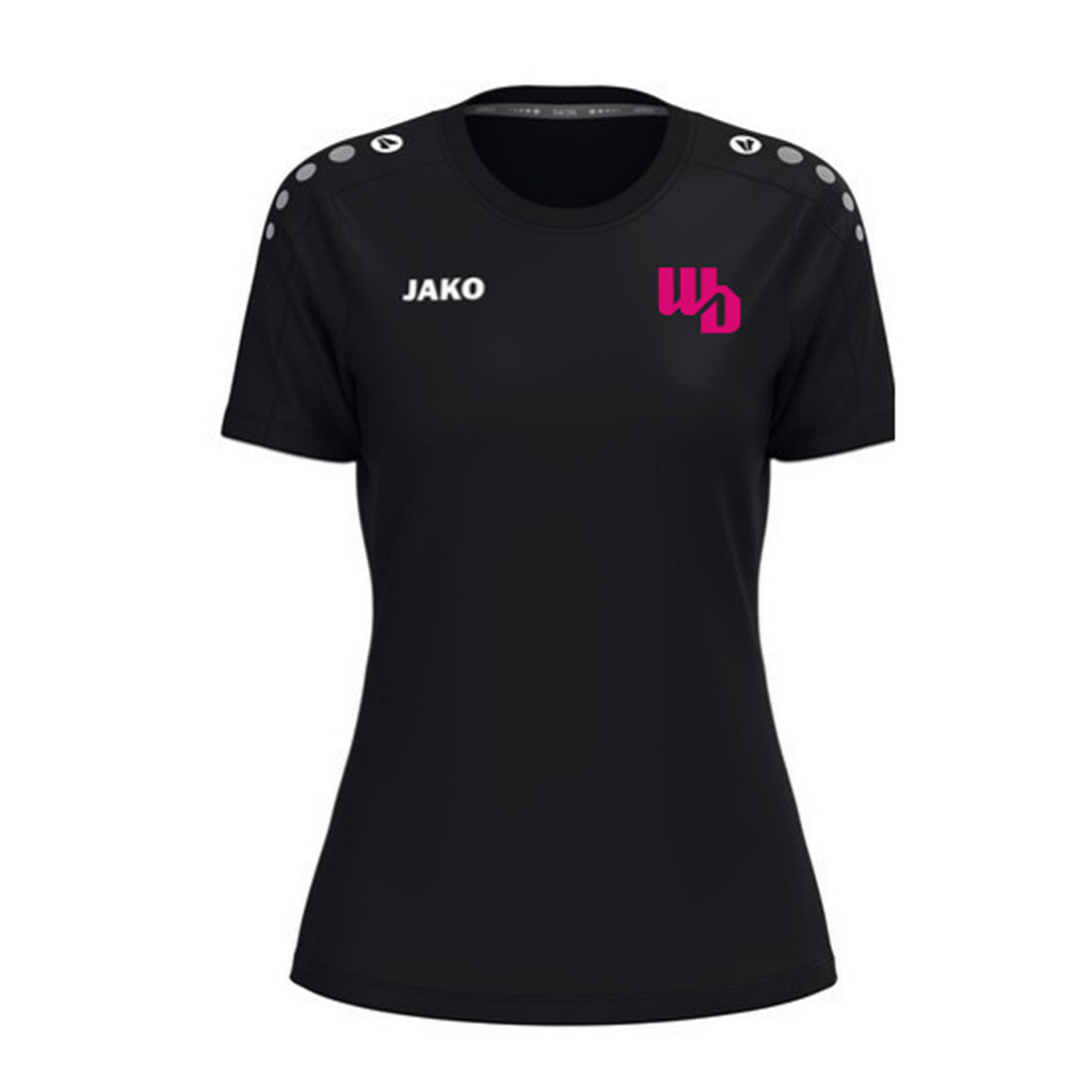 OOWV T-Shirt One Cotton Damen Schwarz (6101D-800, Monogram:Pink)