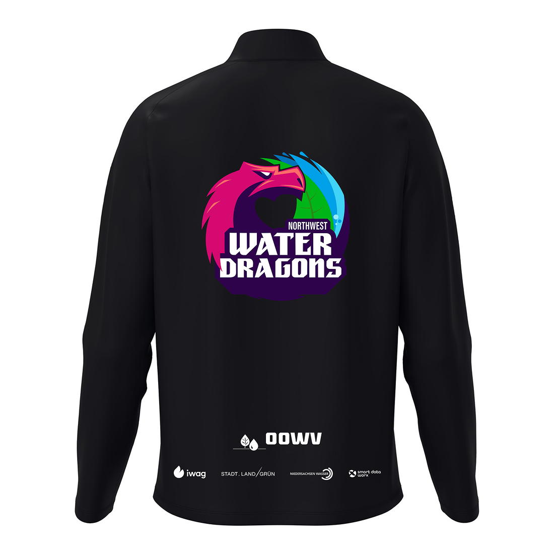 OOWV Freizeitjacke One  Unisex Schwarz (9800-800, Monogram:Weiß)