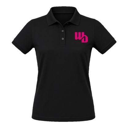 OOWV Polo Damen Schwarz (BCPW455, Monogram: Pink)