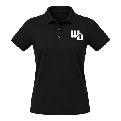 OOWV Polo Damen Schwarz (BCPW455, Monogram: Weiß)
