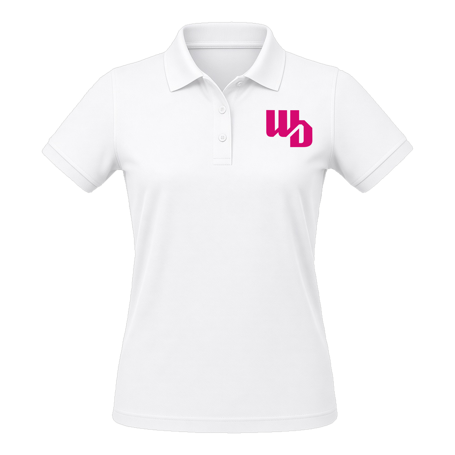 OOWV Polo Damen Weiß (BCPW455, Monogram: Pink)