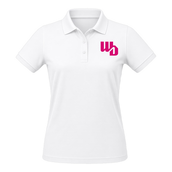 OOWV Polo Damen Weiß (BCPW455, Monogram: Pink)