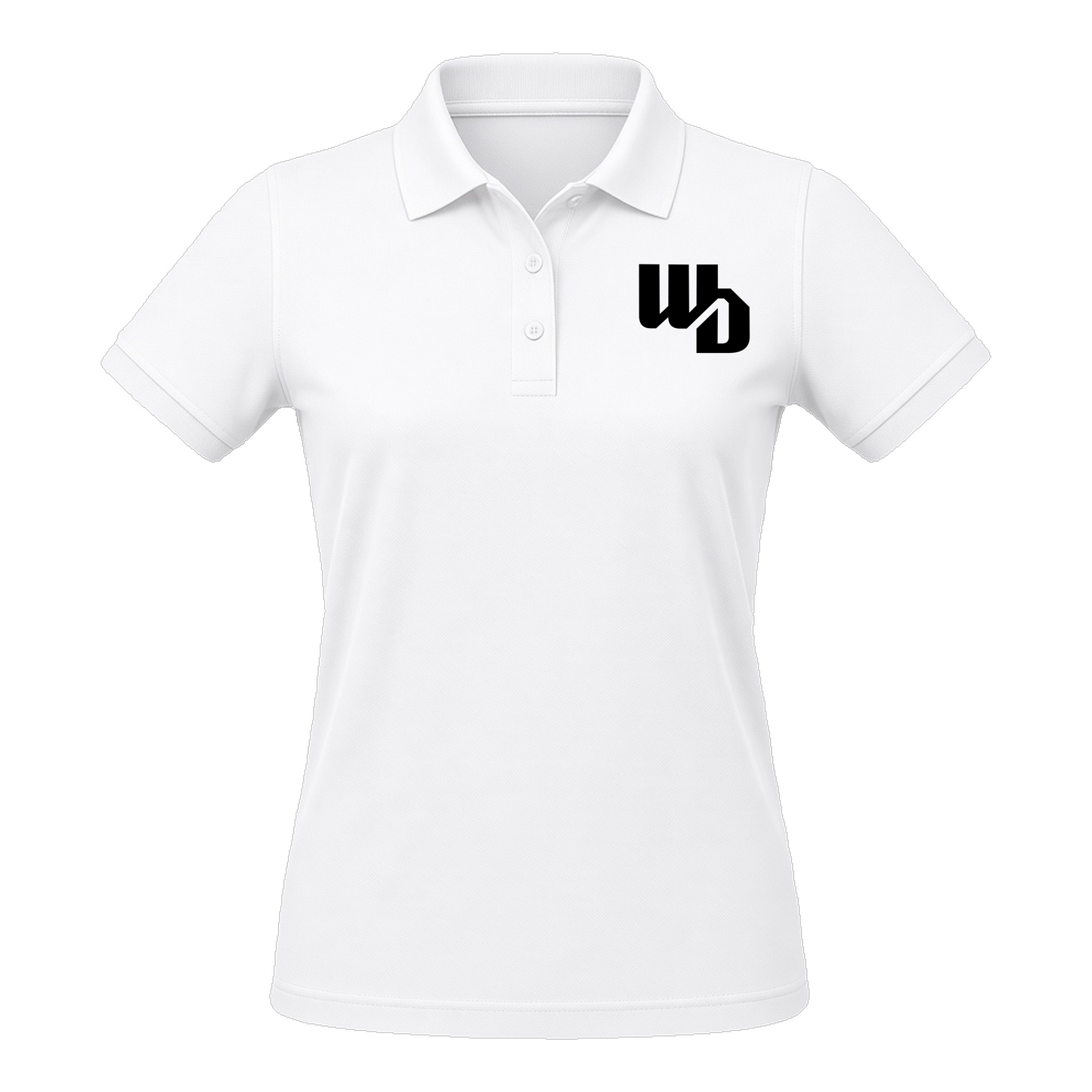 OOWV Polo Damen Weiß (BCPW455, Monogram: Schwarz)