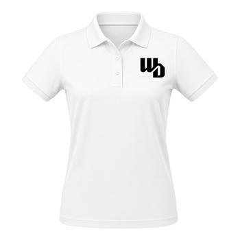 OOWV Polo Damen Weiß (BCPW455, Monogram: Schwarz)