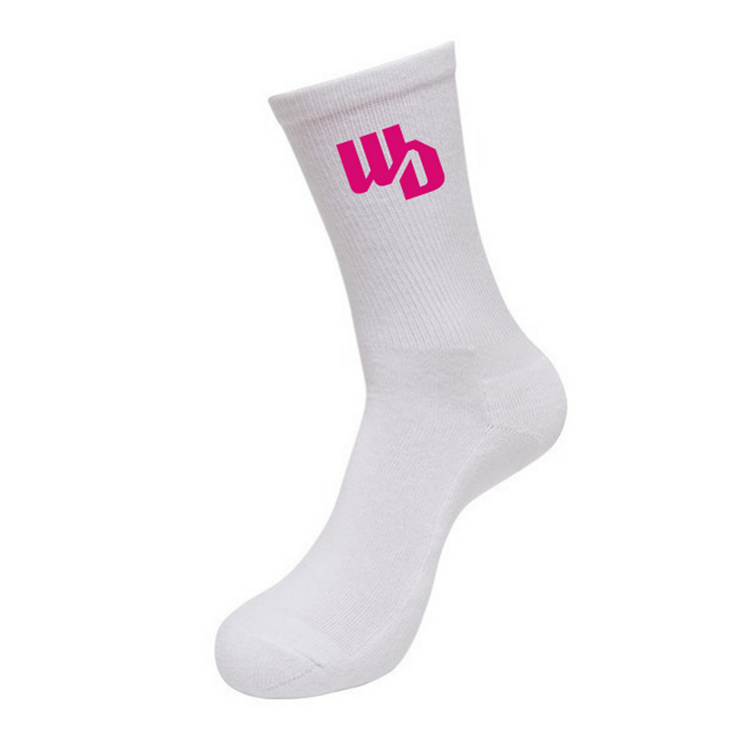OOWV Socken Weiß (BY201, Monogram: Pink)