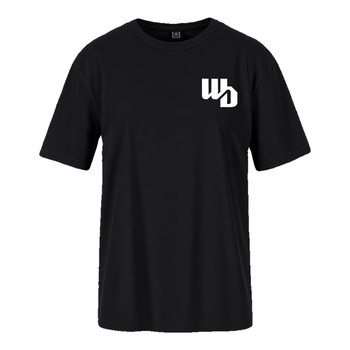 OOWV T-Shirt Damen Schwarz (BY211, Monogram: Weiß)