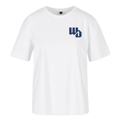 OOWV T-Shirt Damen Weiß (BY211, Monogram: Lila)