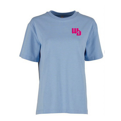 OOWV T-Shirt Damen Blau (BY211, Monogram: Pink)