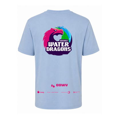 OOWV T-Shirt Damen Blau (BY211, Monogram: Pink)