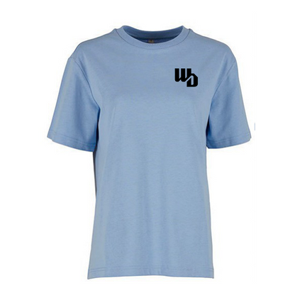 OOWV T-Shirt Damen Blau (BY211, Monogram: Schwarz)