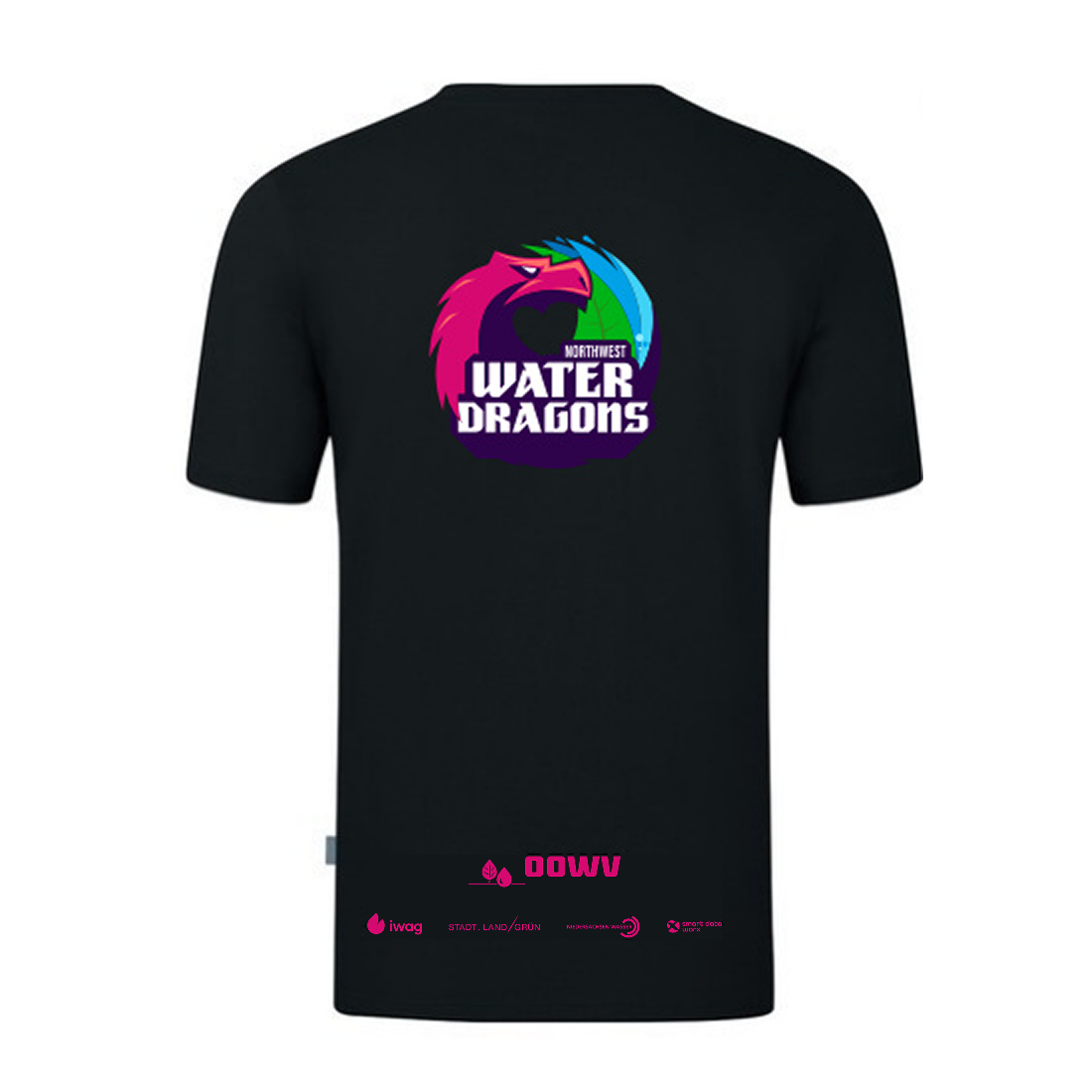 OOWV T-Shirt Schwarz (C6120-800, Monogram: Pink)
