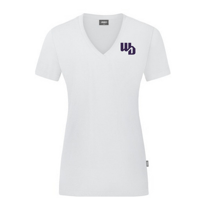 OOWV T-Shirt Damen Weiß (C6120D-000, Monogram: Lila)