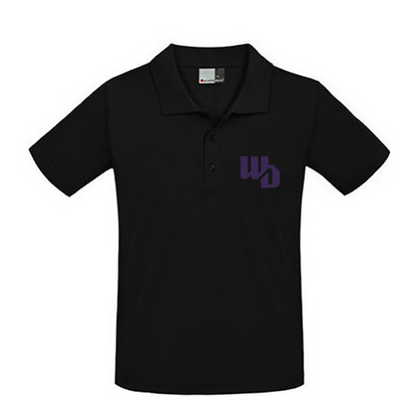 OOWV Polo Herren Schwarz (E4001-black, Monogram: Lila)