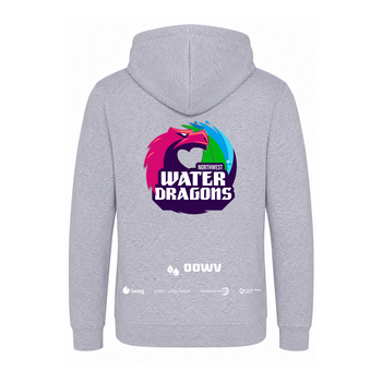 OOWV Hoodie Unisex Grau (JH101, Monogram:Weiß)