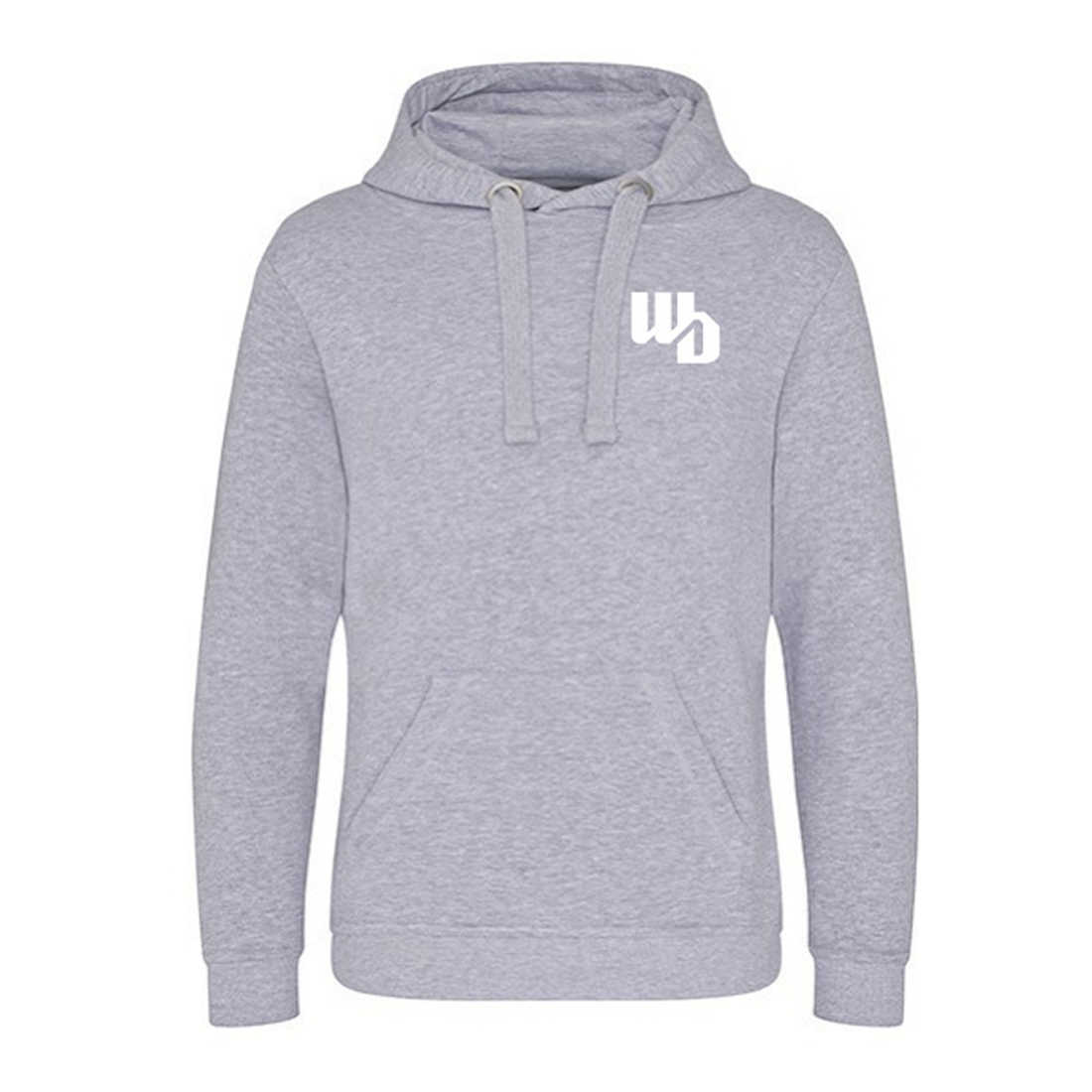 OOWV Hoodie Unisex Grau (JH101, Monogram:Weiß)