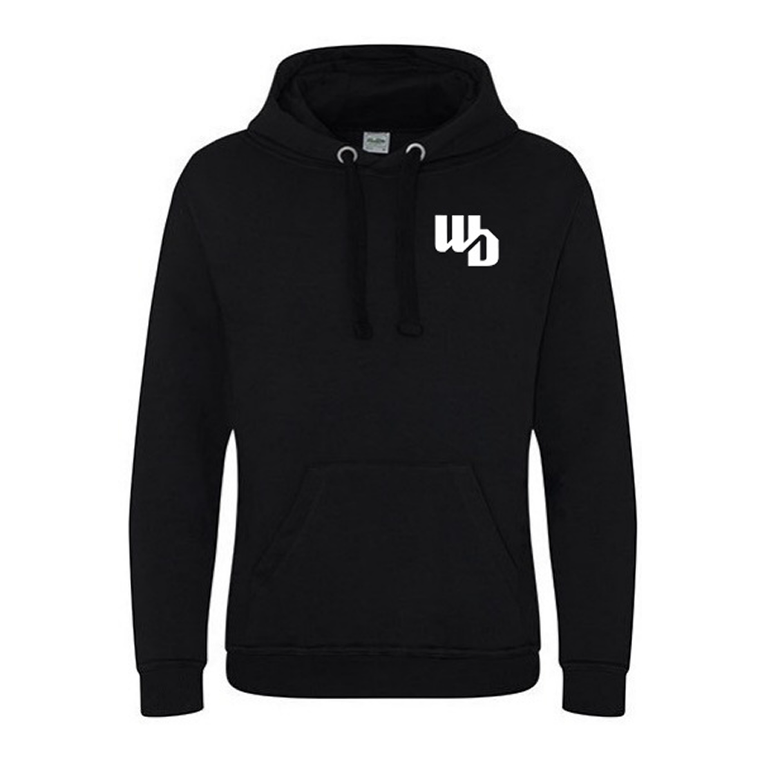OOWV Hoodie Unisex Schwarz (JH101, Monogram:Weiß, "Water Dragon": Grau)