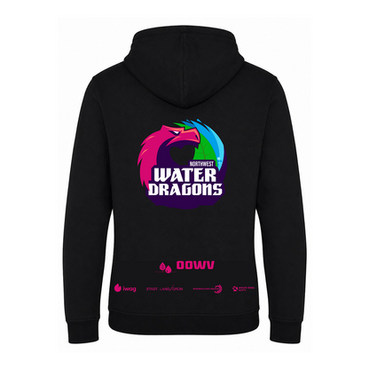 OOWV Hoodie Unisex Schwarz (JH101, Monogram:Pink)