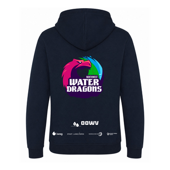 OOWV Hoodie Unisex Navy (JH101, Monogram:Weiß)