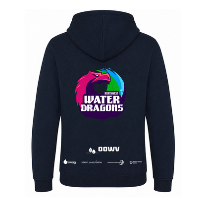 OOWV Hoodie Unisex Navy (JH101, Monogram:Weiß)