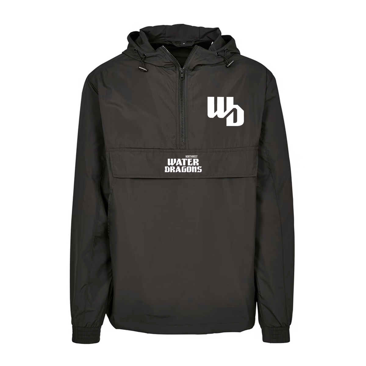 OOWV Windbreaker Schwarz (BY096), Monogram: Weiß)