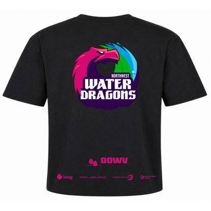 OOWV T-Shirt Damen Schwarz (NX7610, Monogram: Pink)
