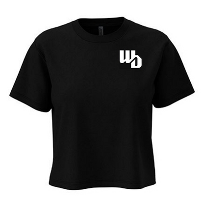 OOWV T-Shirt Damen Schwarz (NX7610, Monogram: Weiß)