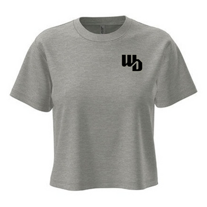 OOWV T-Shirt Damen Grau (NX7610, Monogram: Schwarz)