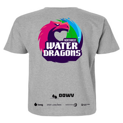 OOWV T-Shirt Damen Grau (NX7610, Monogram: Schwarz)