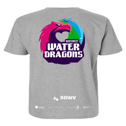 OOWV T-Shirt Damen Grau (NX7610, Monogram: Weiß)