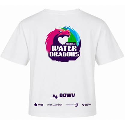 OOWV T-Shirt Damen Weiß (NX7610, Monogram: Lila)