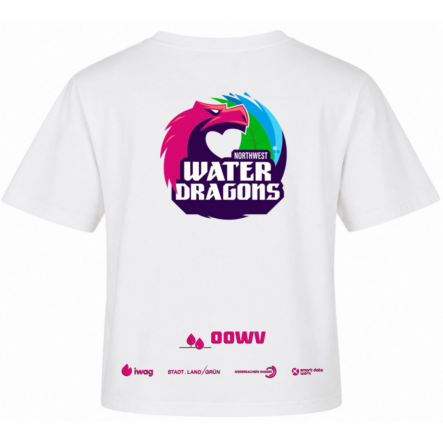 OOWV T-Shirt Damen Weiß (NX7610, Monogram: Pink)