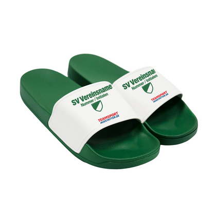 TSA Badelatschen Design Dunkelgrün
