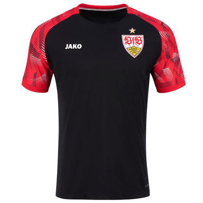 JAKO VfB Warm-Up T-Shirt International (schwarz/rot)