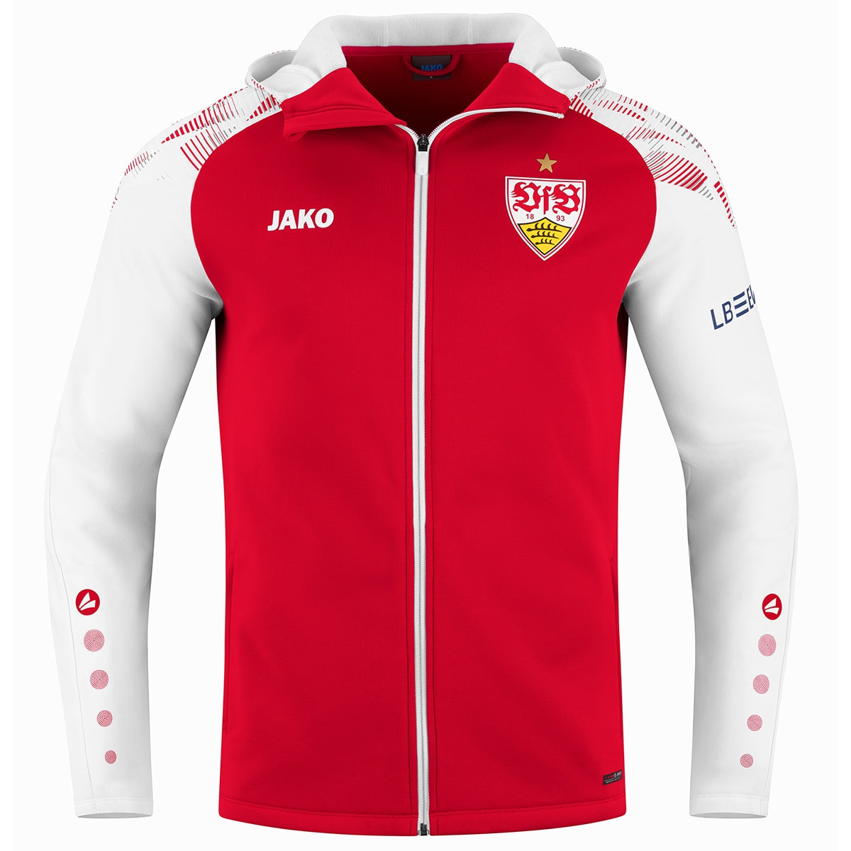 JAKO VfB Kapuzenjacke Sonic (rot/weiß)