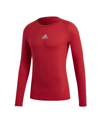 ADIDAS Alphaskin Shirt langarm Kids Rot