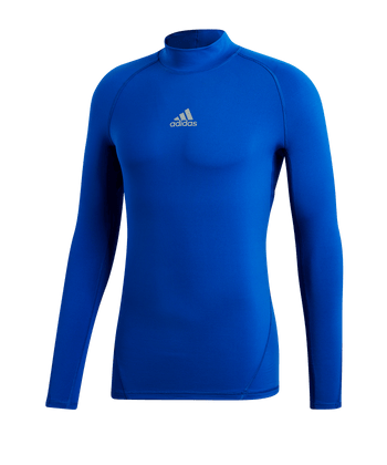 ADIDAS Alphaskin Mock Warm langarm Blau
