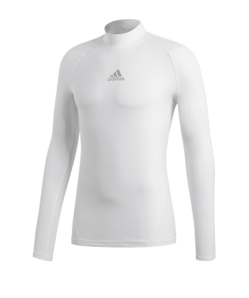 ADIDAS Alphaskin Mock Warm langarm Weiss
