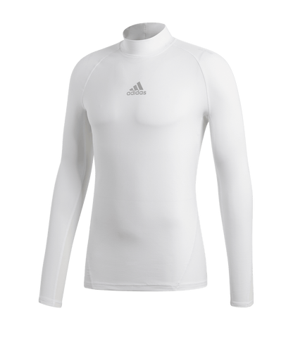 ADIDAS Alphaskin Mock Warm langarm Weiss