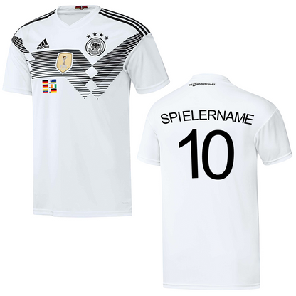 ADIDAS DFB Home Deutschland Heimtrikot Kind Weiß (optional mit WM-Vorrunden-Print)